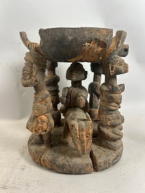 Wood Equestrian Divination Bowl, Yoruba, Nigeria
