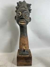 Baman Wooden Carved Head, Cameroon
