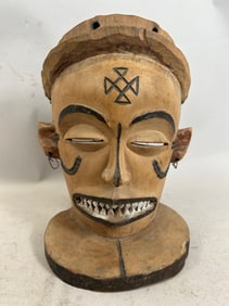 Batshioko Wooden Mask, Chokwe, DRC