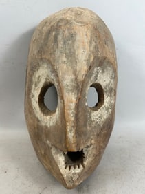 Kumu Wooden Carved Mask, DRC