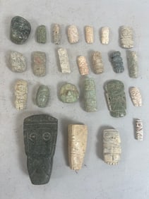 Mix of Vintage Stone Carvings and Amulets (24). Possibly Pre-Columbian