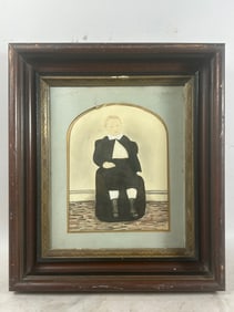 E.J. Holder vintage folk art of a young boy