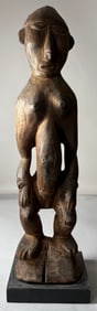 Papua New Guinea Sepik Siver Carved Wooden Female Fertility Figure