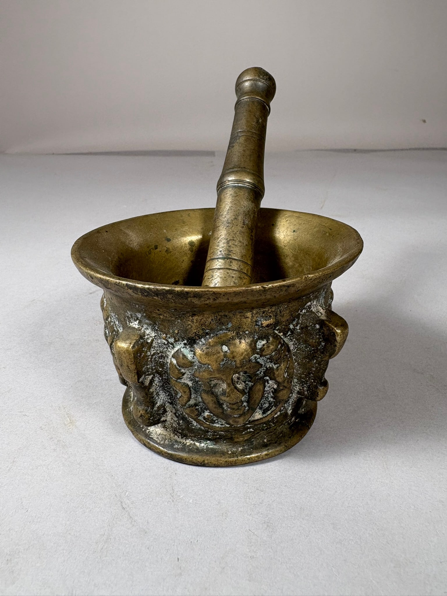 Cast Bronze Mortar and Pestle (1 of 6)