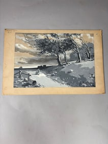 Norman P. Lauder Watercolor on Board