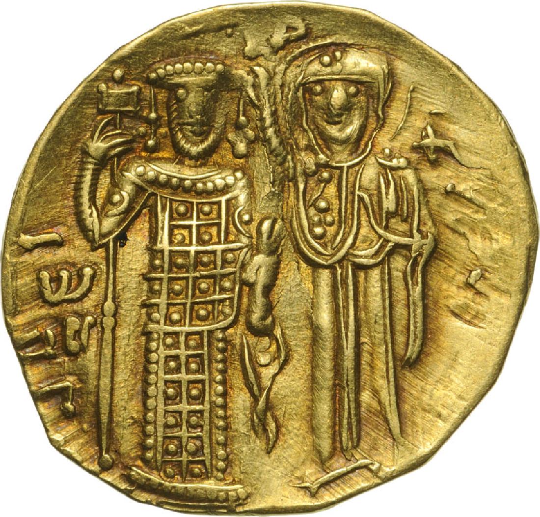 Nikaia, Johannes III (1222-1254), AV Hyperpyron (23 mm,: Christ facing / Johannes III crowned by Mary. DOC 5. VF+ Country:BYZANTINE COINS
