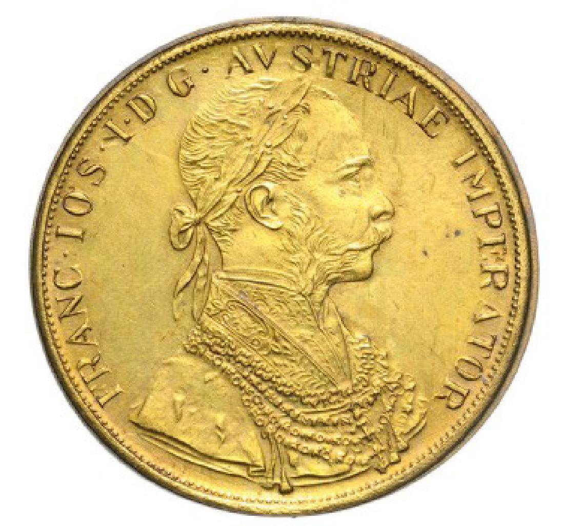 Franz Ioseph I (1848-1901), Ducat ND (probably 1915),: Interesting oneÂ­sided sample for preÂ­ sentation. XF Country:AUSTRIA