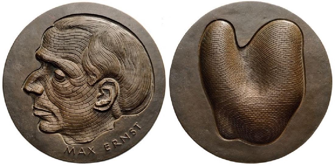 Max Ernst Bronze Commemorative Medal by Hans Bellmer (1 of 1)