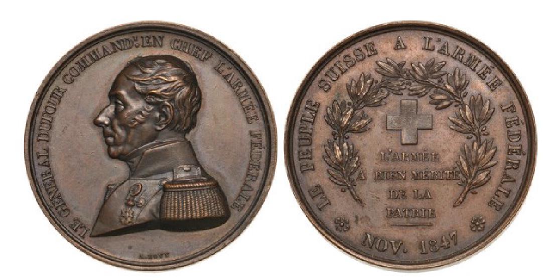 Medal 1847, Bronze (36 mm, 25.6 g), signed by A. Bovy (1 of 1)