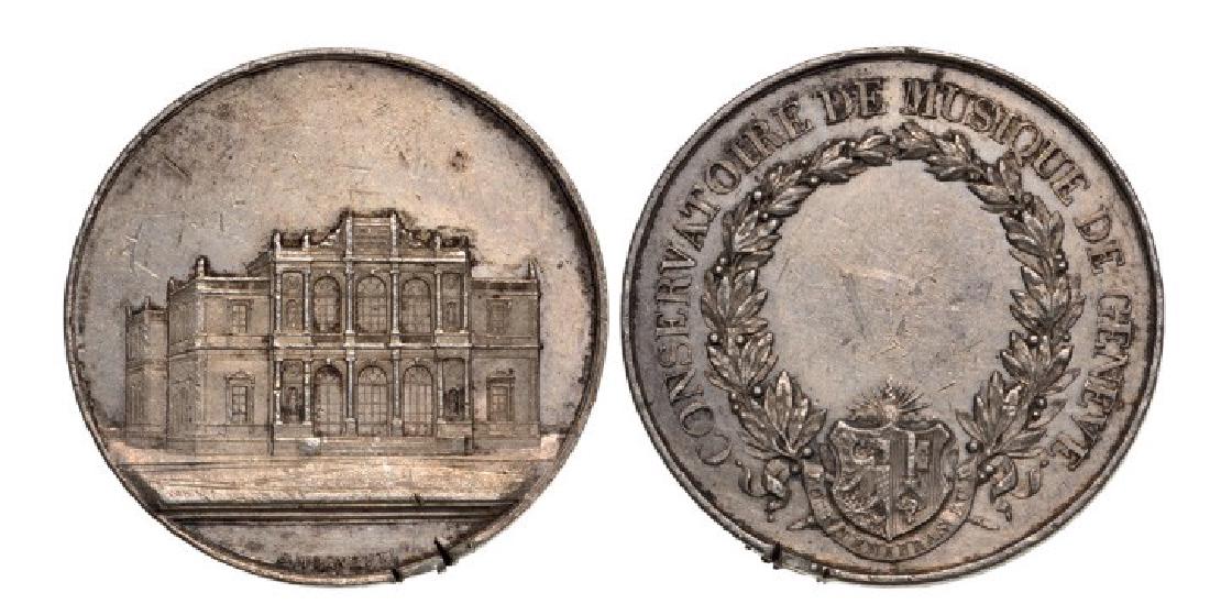 Musical prize medal ND, signed by S. Mognetti, Silver (1 of 1)