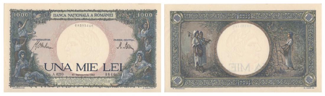 1941 ISSUE, 1.000 Lei (10.9.1941 - 20.3.1945), dated (1 of 1)