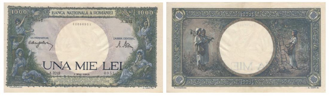 1000 Lei (10.9.1941 Â­ 20.3.1945) dated 2nd of May 1944 (1 of 1)