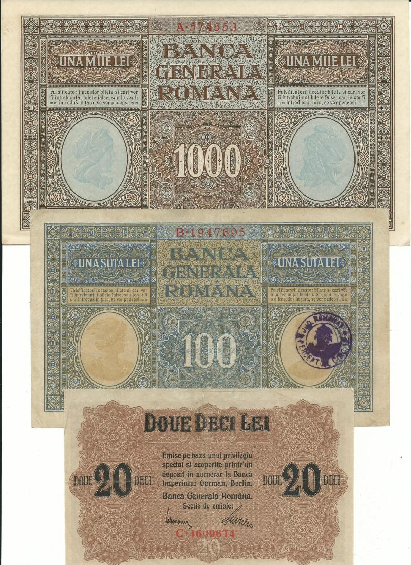 Set 25 Bani, 50 Bani, 1 Leu, 2 Lei, 5 Lei, 20 Lei, 100 (1 of 4)