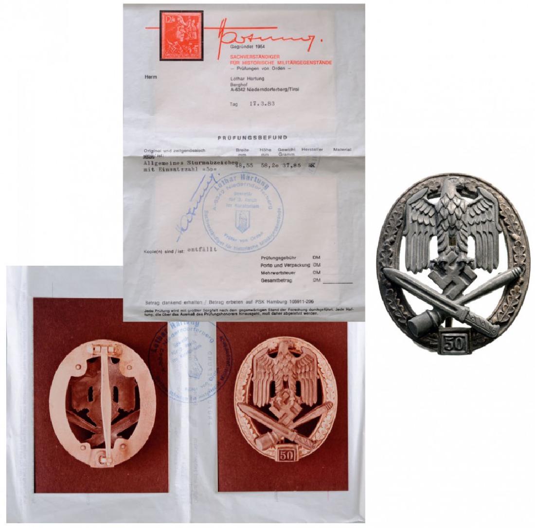 General Assault Badge, with number "50", instituted in (1 of 1)