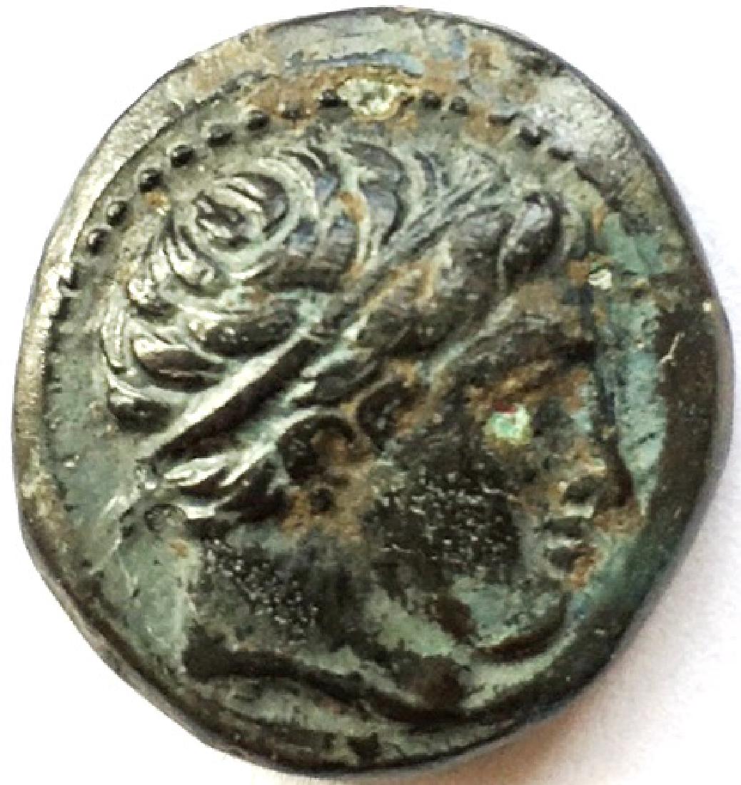 Philip II (359-336): AE (6,36g) Head of Apollo right / FI?I??OY youth on horseback right, SNG ANS 854 XF- VIX 3