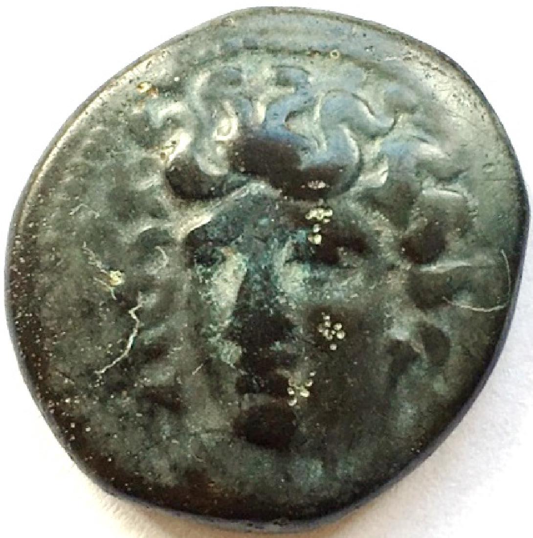 Larissa: AE (9,23g) Head of the nymph Larissa three-quarter facing / Horse to right, Rogers 279 VF VIX 4