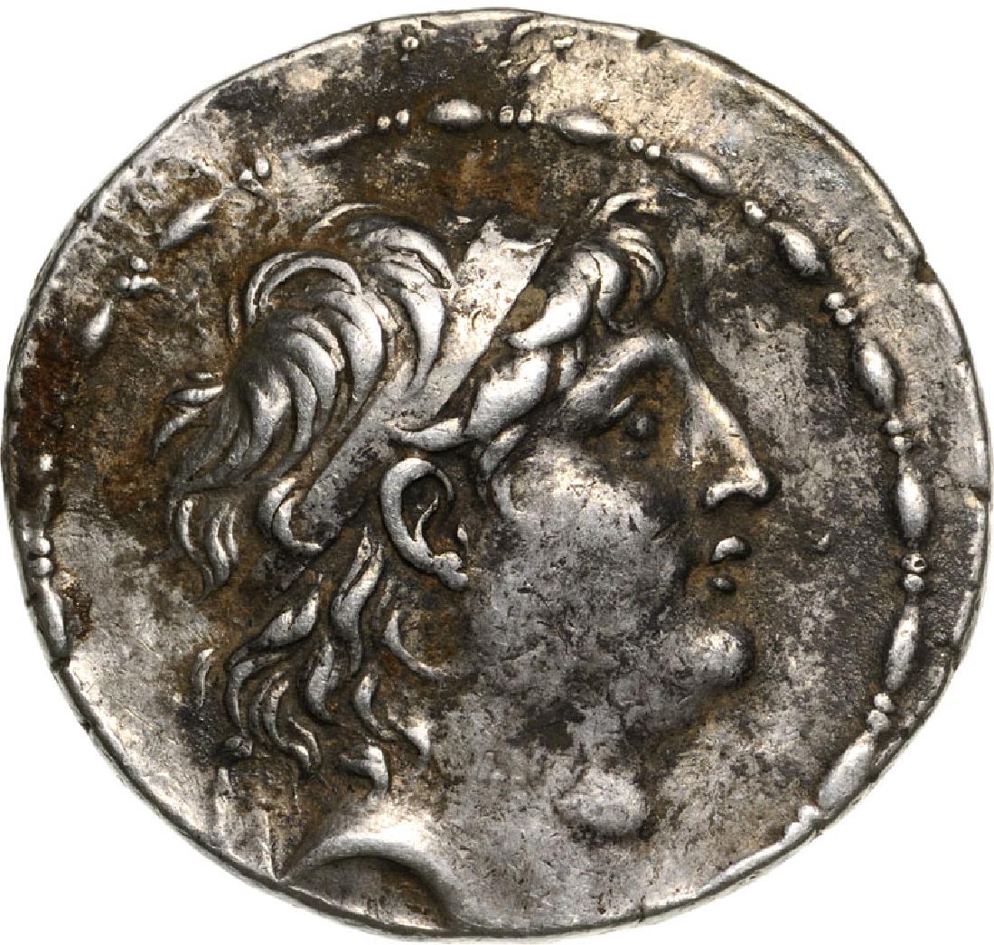 Antiochos VII (138-129 BC), AR Tetradrachm (30 mm, 16.4: Bust of Antiochos right / Athena standing left. SC 2061j. VF+ 4029