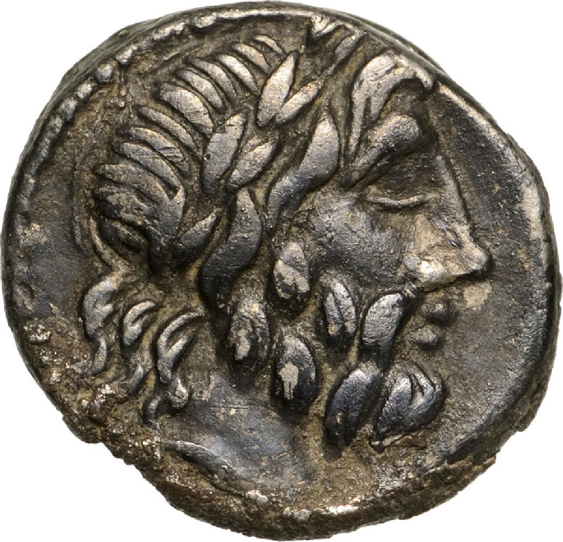 AR Quinarius (15 mm, 1.84 g), Rome mint, Cn. Cornelius (1 of 2)