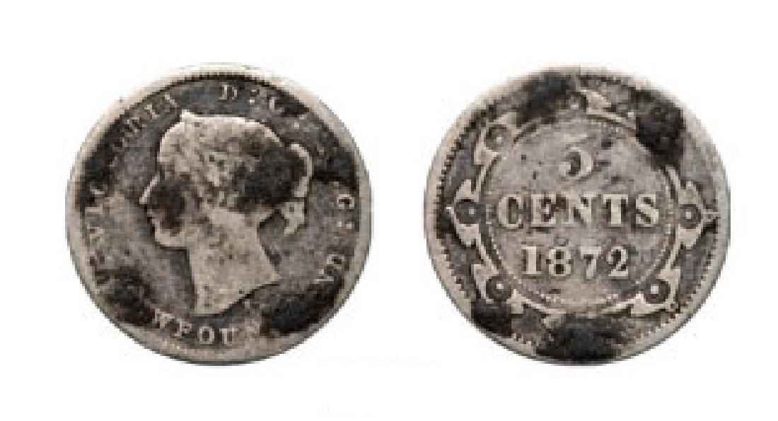 5 Cents 1872 H, Birmingham, for Newfoundland, Silver (1 of 1)