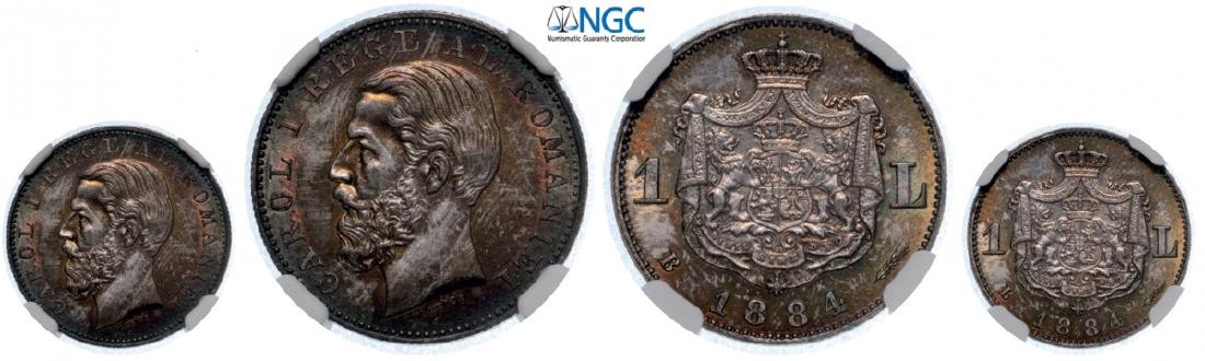 1 Leu 1884, Bucharest, Silver, Ex Lissner collection. (1 of 1)