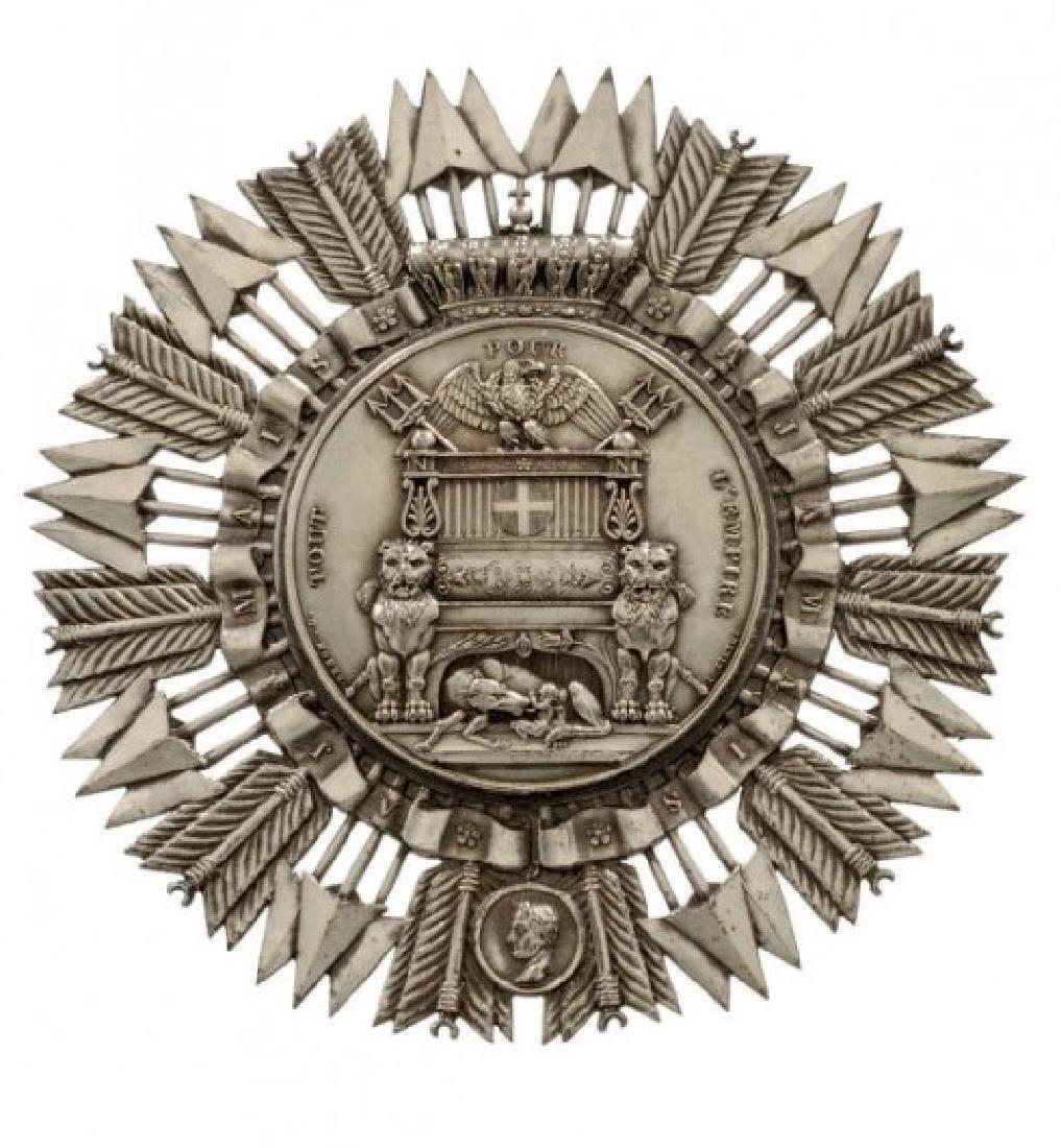 ORDER OF THE REUNION, OCTOBER 1811: Grand Cross Star. Breast Star, silvered Metal, pattern of Vivant Denon and Brenet. See JeanPierre Collignon, Ordres de Chevalerie, no. 556. The order of the Reunion was founded by Napoleon I, the 18th