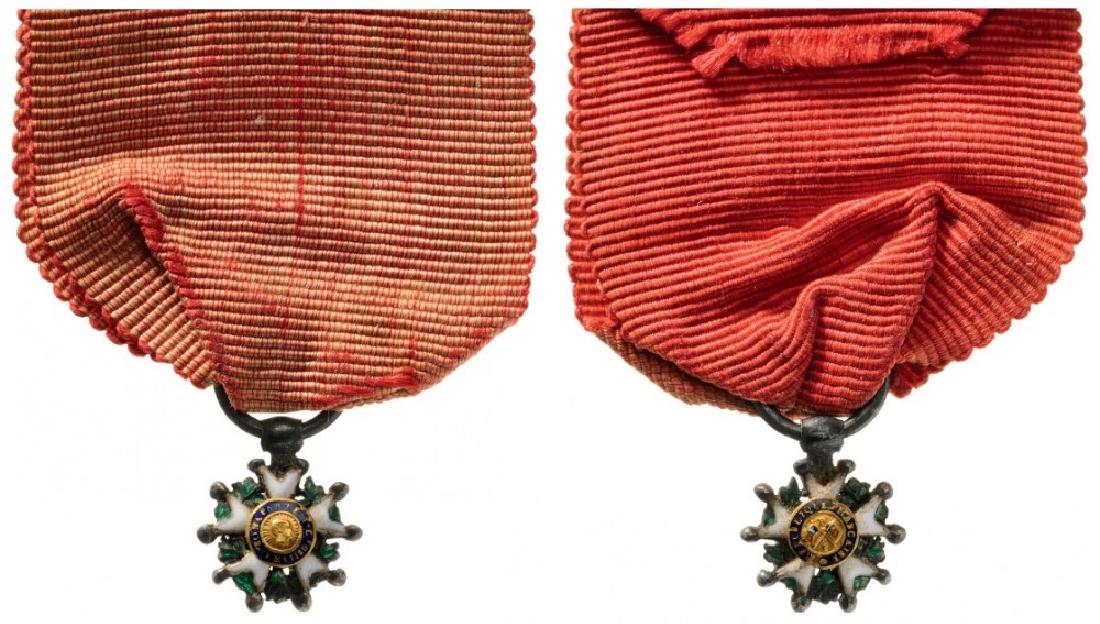 ORDER OF THE LEGION OF HONOR: A Curriculum Vitae of the famous pilot Maurice Belonte with all his awards up to Grand Cross in 1980. Letters (copies) and an invitation for his promotion as officer. (6) Very interesting group! I