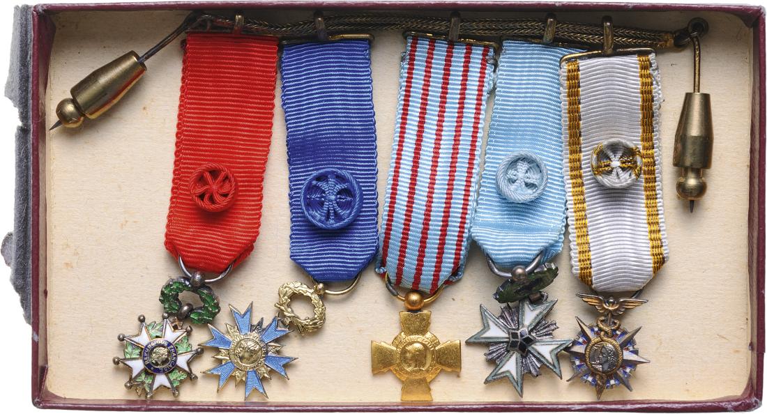 Medal Bar with 5 Miniatures, 5th Republic (1959-) (1 of 3)