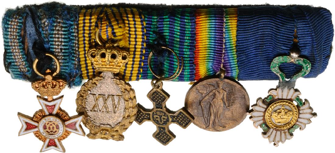 Bar of Miniature Orders (2) and Medals (3) (1 of 2)