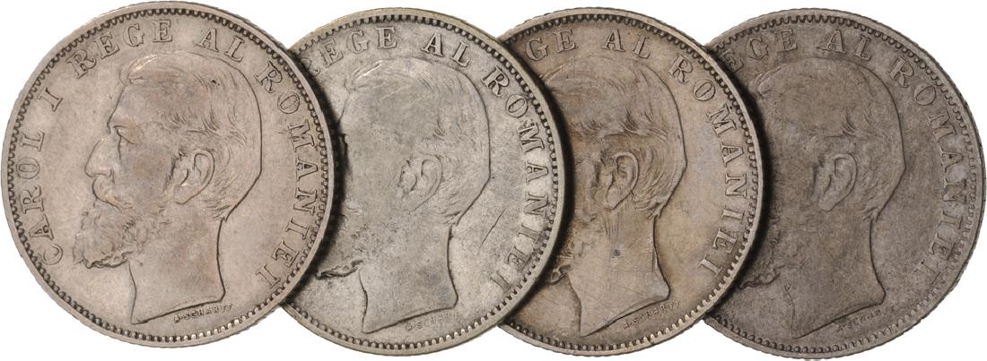 1 Leu 1901, Hamburg, Lot of 4, Silver (1 of 2)