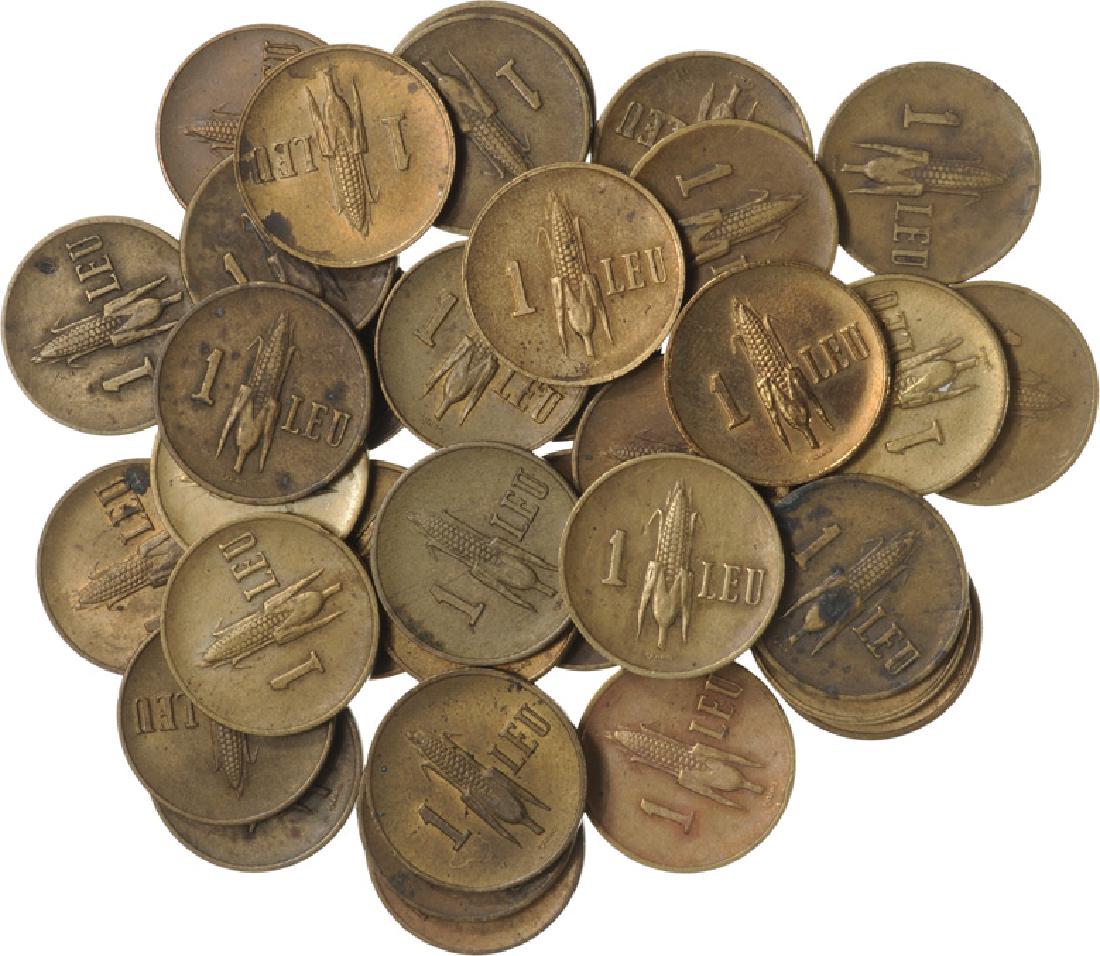 1 Leu 1940, Lot of 36, Bucuresti, Cu-Zn-Ni (1 of 2)