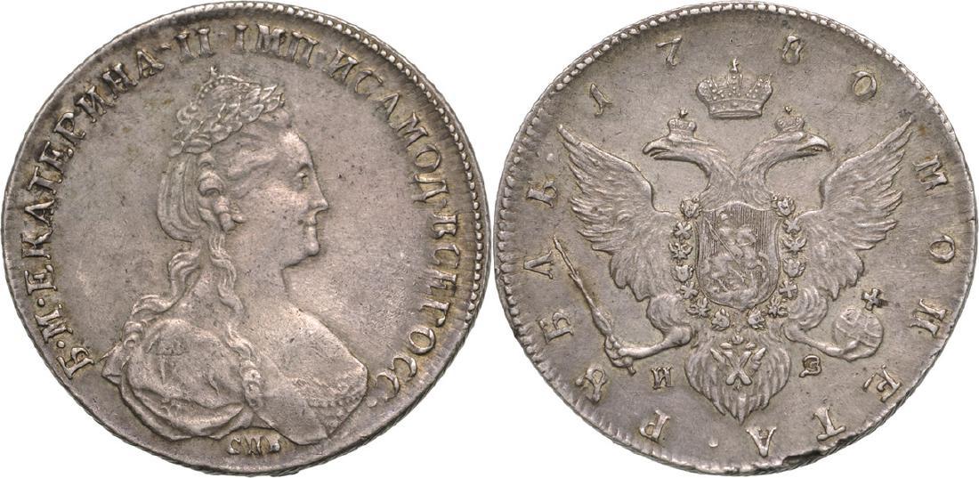 Catherine II (1762-1796). Rouble 1780 C??-?? (1 of 1)