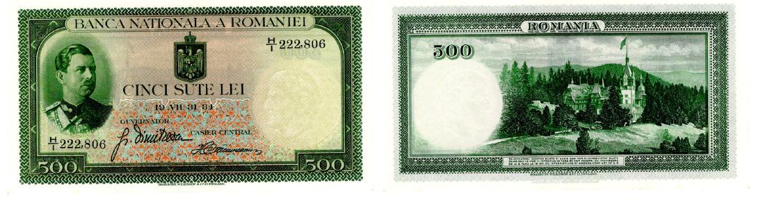 500 Lei (31.7.1934) dated 31 st of July 1934 (1 of 1)