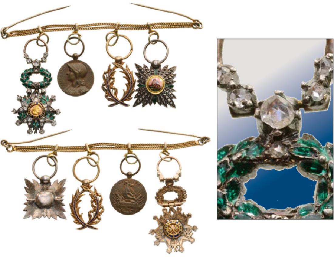 Bar with 4 Miniature Decorations Silver gilt Chain with (1 of 1)