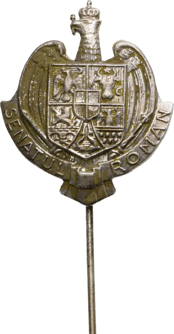 â€œSenator Badge Pinâ€, after 1930: Breast Badge Miniature, 26x22 mm, Silver, with thin long pin on reverse. Rare! I R!