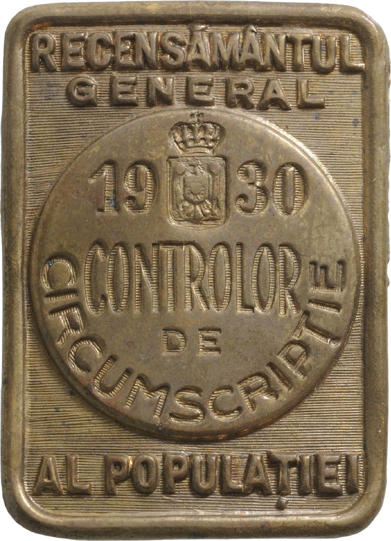 Census Distict Controller Badge, 1930 (1 of 1)