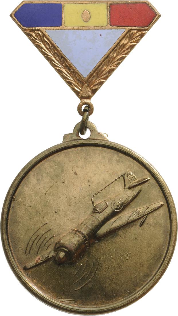 Pilot Badge: Breast Badge, 65x34 (incl. Suspension), gilt Bronze, enameled suspension device with pin on the back. I