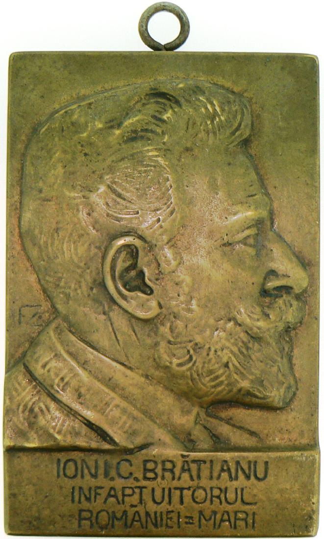 Ion I.C. Bratianu Bronze Plaquette (1 of 1)
