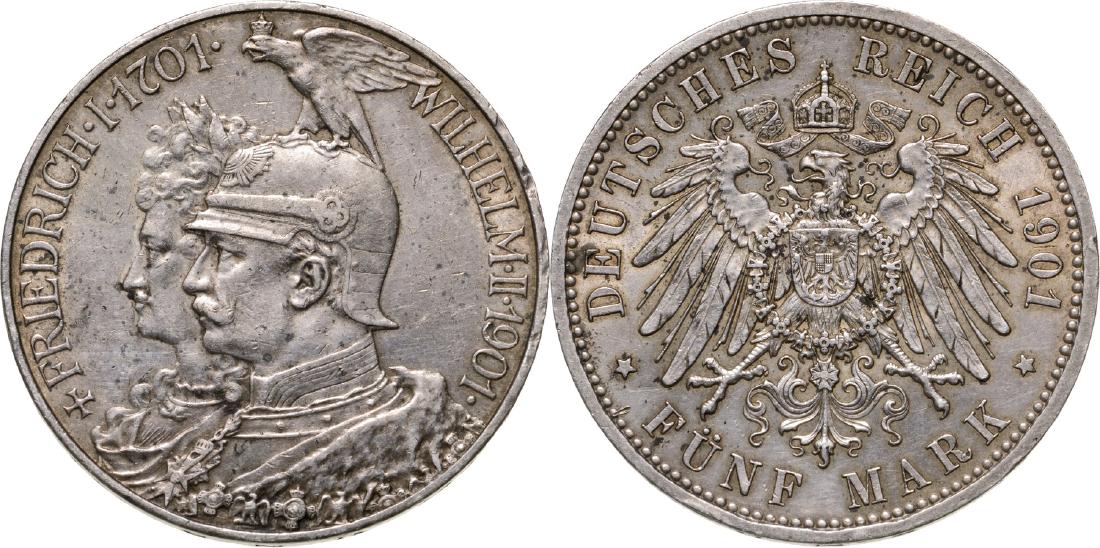 Wilhelm II (1888-1918), 5 Mark 1901 (1 of 1)