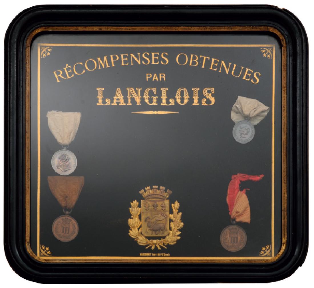 Frame containing 4 Medals of Education Societies (1 of 1)