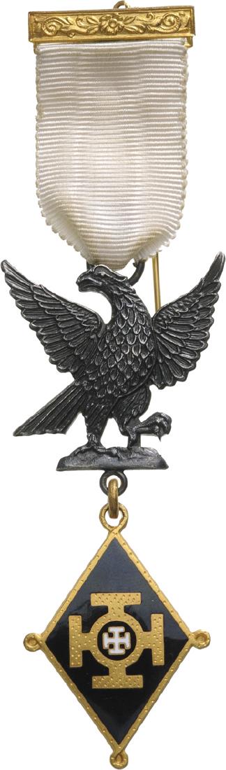 SILVER MASONIC HOLY ROYAL ARCH PAST MEZ Badge (1 of 2)