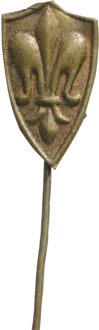 Boy Scouts Pin: ROMANIA, Breast Pin, 58x10 mm, gilt Bronze. II