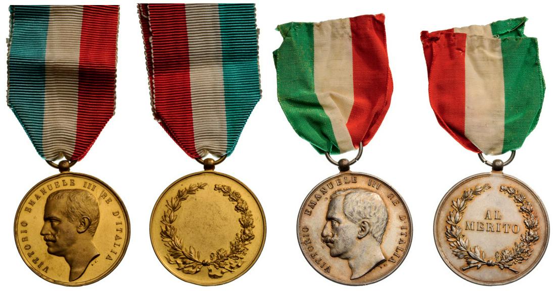 group of 2 Medals of Merit Victor Emmanuel III (1 of 1)