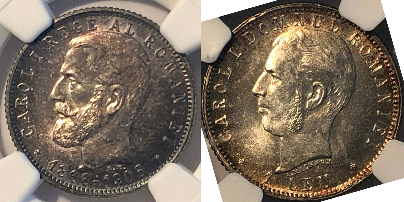 1 Leu 1906, struck for the 40th Anniversary of Reign, (1 of 3)