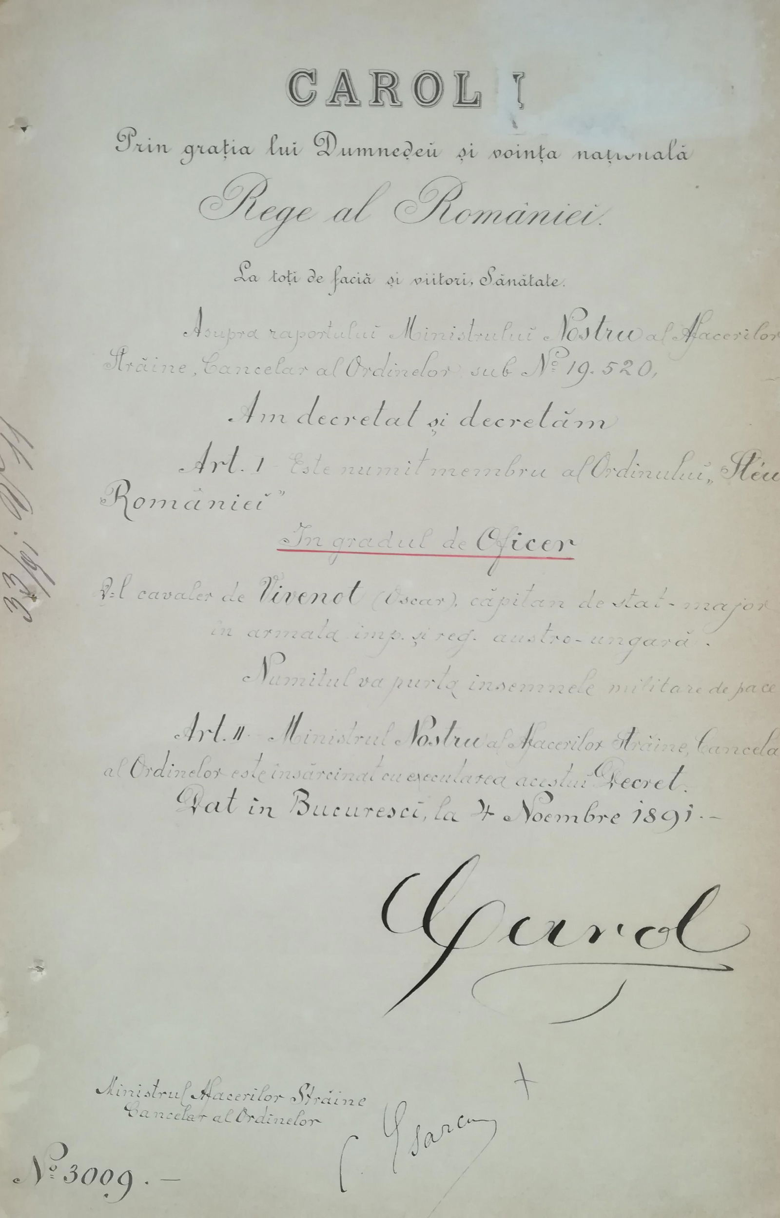 ORDER OF THE STAR OF ROMANIA, 1864 (1 of 1)