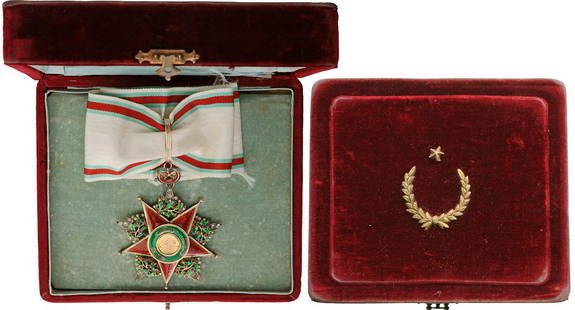 Order of Charity (Sefkat Nishani): 3rd Class Badge, Instituted in 1878, to be awarded upon ladies for exceptional merit in the help and care of wounded and victims of accidents and catastrophes, generally awarded also as a diplomatic r