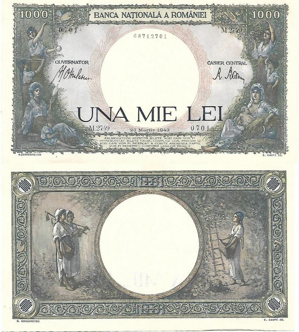 1000 Lei (10.9.1941 - 20.3.1945), dated 23rd of March (1 of 1)