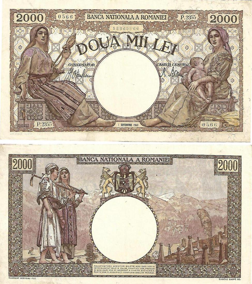 2000 Lei (18.11.1941 - 10.10.1944), dated 1st of (1 of 1)