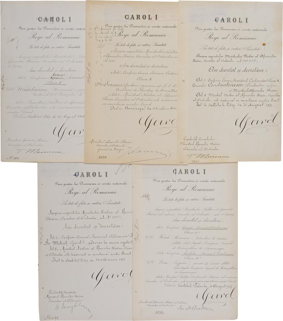 LOT OF 5 AWARDING DOCUMENTS (1 of 1)