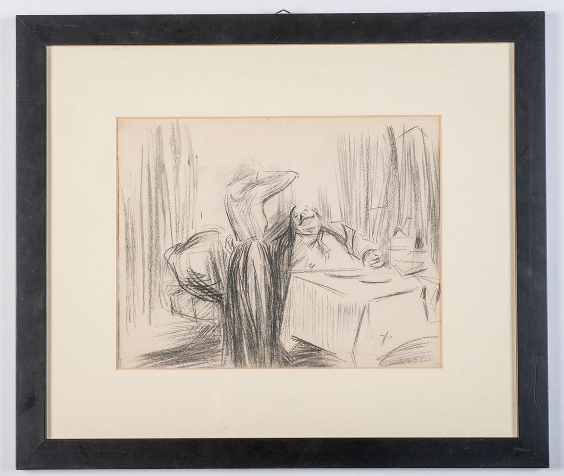 Painting "The dinner of the bourgeois" (1 of 1)