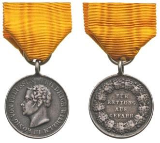 King Friedrich Wilhelm III, Silver Lifesaving Medal (1 of 1)